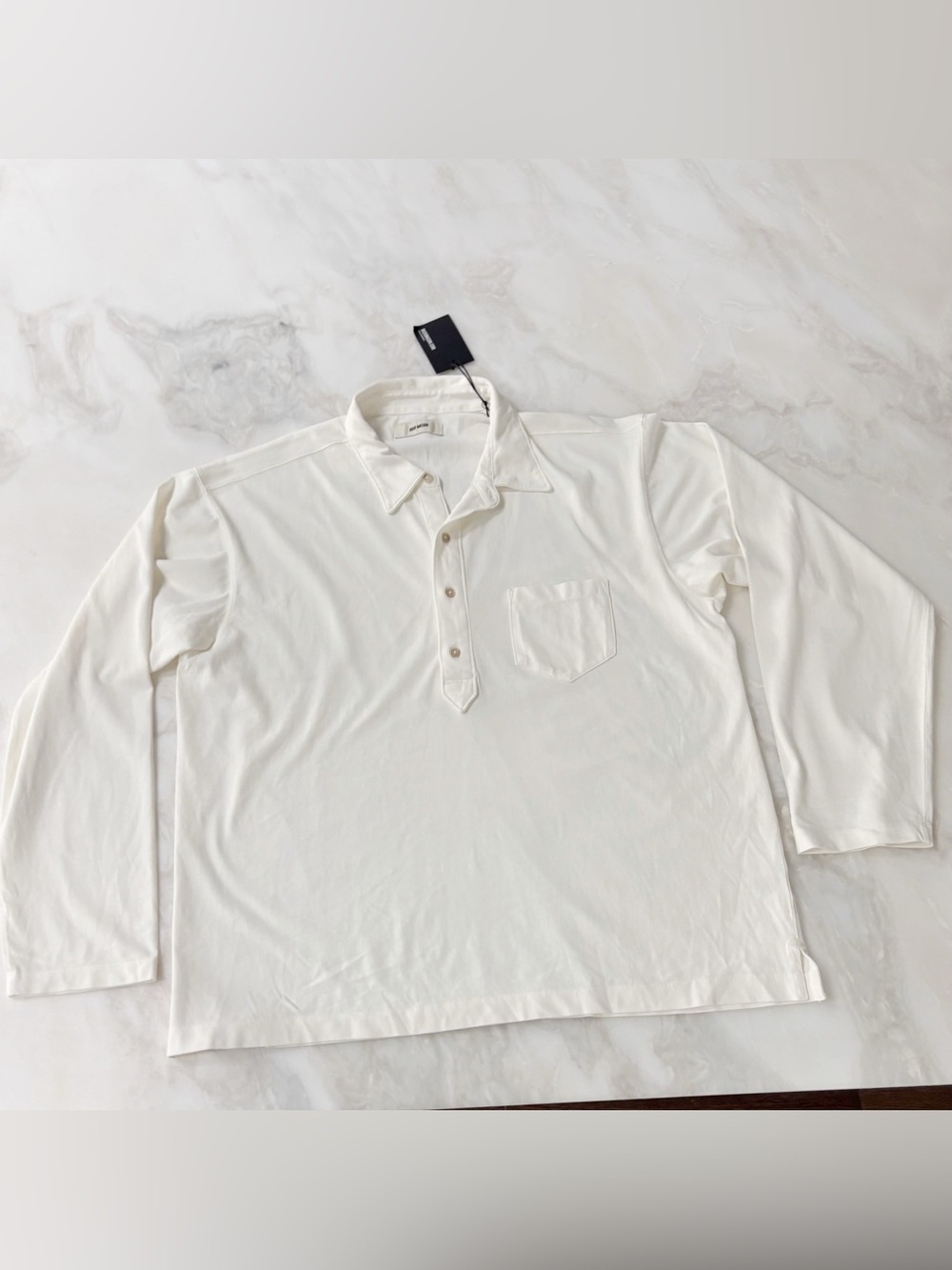Buck Mason Men’s Coolhand Cotton Popover Size XL White New